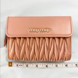 Miu Miu Matelasse Leather Wallet